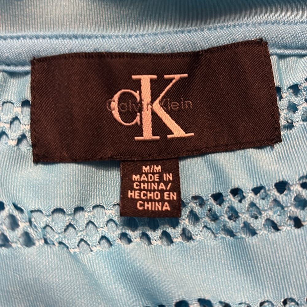 CALVIN KLEIN Eyelet Swim Cover-Up in Blue Size Medium — SUMMER PERFECTION!!! - Picture 12 of 12